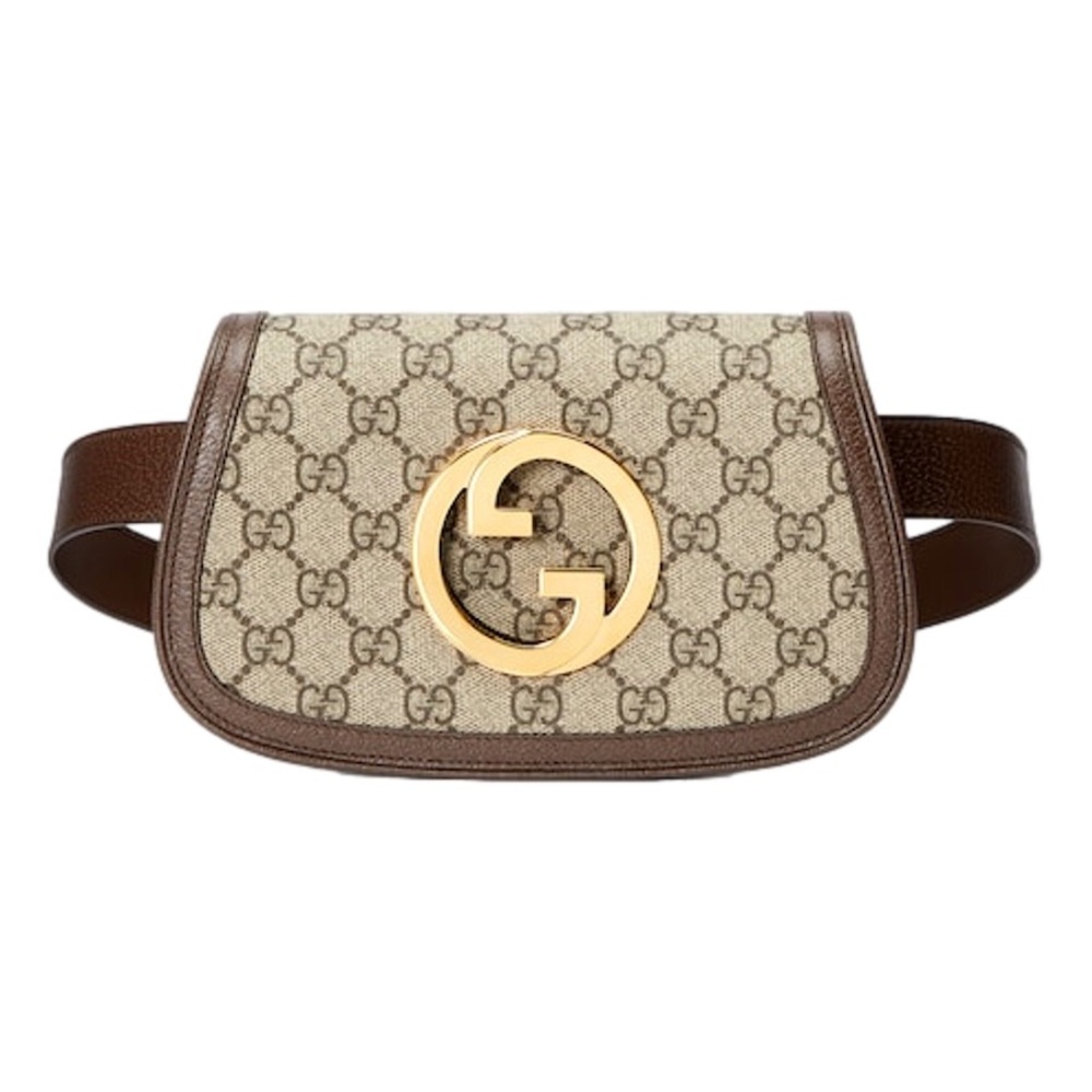 Gucci Tan and Brown Logo Belt Bag